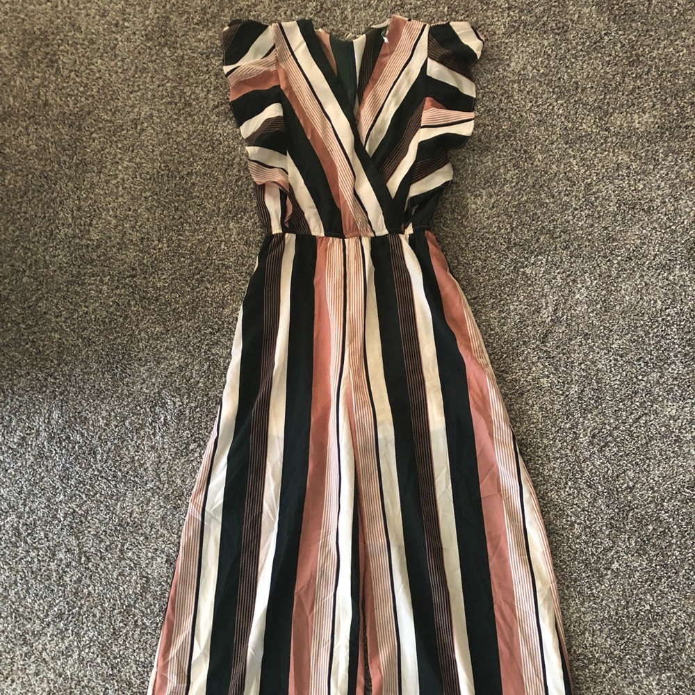 Umgee Olive/Blush Jumpsuit